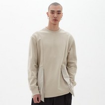DGNAK12 다트 포인트 아웃 포켓 맨투맨 (베이지)_ PC1TS0606 Dart Point Out Pocket MTM (BE)