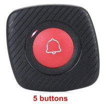 무선호출기 Y N -무선 전화 방수 시계 및 버튼 세트 간병인 웨이터 호출기 시스템 레스, 12 5pcs buttons