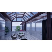 새로운 디자인 조립식 DIY 알루미늄 프레임 강화 이중 유약 할로우 스마트 안전 유리 가든 하우스 Sunroom, 한개옵션0