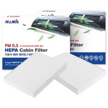 한일필터 한일 차량용 PM0.3 자동차에어컨필터 2개세트, 2개, UM103 NF소나타/싼타페CM