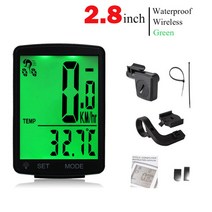 자전거 속도계 GPS LED 2.8 인치 무선 lcd 화면 방수 무선 주행 거리계 사이클링 액세서리mtb 로드 싸이클, 초록불