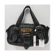 Marc Jacobs 마크제이콥스 블랙 가죽 dbl 스트랩 사첼 숄더백 브라스 톤 하드 여성 레더