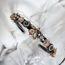 [오늘출발]엔틱 보석 진주 꿀벌 큐빅 공주 아이유 제니 연예인 명품 머리띠 헤어밴드