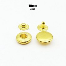 불박기 가죽 공예 불박 도장 기계 제작 인쇄 25 세트 10 12.5 15mm #633 655 831 201 금속 재봉 프레스 패스너 스냅 버튼 포퍼 가방 의류 재킷 코트 수리 도, golden 10mm 655