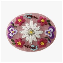 일본 올림푸스 프랑스자수 브로치 에델바이스 패키지, 올림푸스프랑스자수브로치-에델바이스, 1개