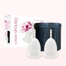 여의사가 만든 안전한 클레리컵 생리컵 중형 2개입 소독 보관 케이스포함 프랑스 직수입, 단품