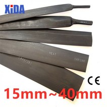 1 미터 2:1 블랙 클리어 20mm 30mm 40mm 열 수축 튜브 와이어 슬리브 랩 키트 판매 DIY 커넥터, 25mm, 빨간