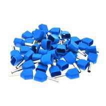 구리 연결 조인트 1000/500/200Pcs 듀얼 와이어 튜브 사전 절연 압착 단자 TE0508 TE16-14 이중 케이블 페룰 0.5-16mm2 22-6AWG, [06] Blue, [04] TE1508 (1000pcs)