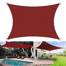 파고라 야외 정자 조립식 테라스야외 차양 방수 그늘막 정원 파티오 자동차 캔버스 천막 직사각, 04 Rust red_10 4x5m