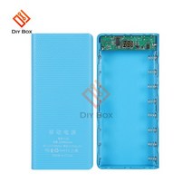 파워뱅크 자작배터리 캠핑용배터리 5V 듀얼 USB 8*18650 보조베터리 케이스 휴대 전화 충전기 DIY 쉘 배터, 06 A Blue