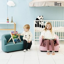 [이쯔] 나나 1인용 아기쇼파 / 유아 어린이 선물 책상 의자 소파, 색상:카키