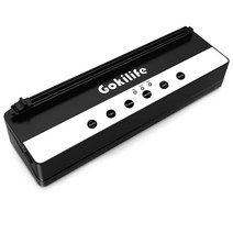 [2022 혁신 개량판]Gokilife 진공 팩기 진공 포장기 - 푸드 실러 푸드 세이버 외부 커터 첨부 가정용 다기능 흡인력-60Kpa 6개 모드 분리 경량 설계 진공 저온 조리 PSE 인증 완료 일본어 설명서 포함 (실버)