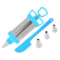 모나카깍지 앙금 플라워 벚꽃 깍지 짤주머니 베이킹 재료 5 개대 스테인레스 스틸 케이크 장식 총 크림 노즐 배관 쿠키 과자 스크레이퍼 diy 초콜릿 비스킷 주걱, 씨엔, 파란색