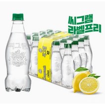 씨그램 레몬 탄산음료, 450ml, 20개
