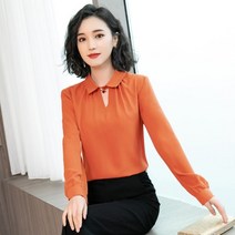 가바바 여성 블라우스 심플베이직 단추포인트 쉬폰 오피스룩 블라우스 G26483