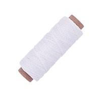 [갈색가죽] 가죽공예 왁스실 화이트 가죽실 초실 0.8mm 50m 150D, 미백