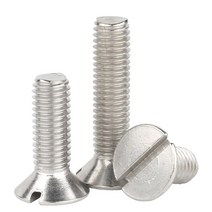 M5 접시 머리 볼트 GB68 스테인리스 스틸 304 메트릭 카운터 성크 나사산 슬롯 일자, M5 (10pcs), 12mm, 1개