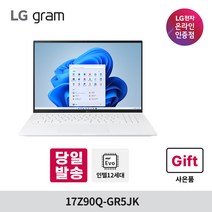 2022 LG 그램17 gram 17Z90Q-GR5JK 인텔i5 사무용 대학생 노트북 윈도우11 탑재, WIN11 Home, 8GB, 256GB, 코어i5, 화이트
