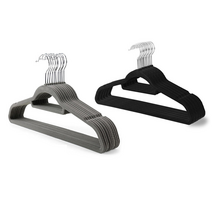 조은리빙 논슬립 벨벳 옷걸이, 블랙, 100개입