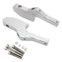 승객 발 페그 확장 vespa gt gts gtv 60 125 150 200 250 300 300ie 용 확장 발판, 은