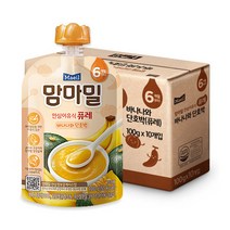 맘마밀 안심이유식 퓨레 6개월 바나나와 단호박 100g 10팩