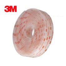 3M SJ-3560 듀얼락 투명 1미터 1m 폭 2.54cm 정품 벨크로 초강력 양면 테이프 찍찍이, 4개