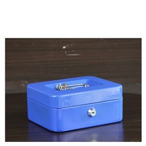 소형금고 미니 가정용 사무실 스마트 금고 금속 안전 상자 현금 휴대용 금전 등록기 돈 서랍 키 암호 귀여운 돼지 저금통 보석 귀중품 보관, [22] m blue  key