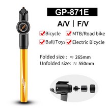 자전거펌프 120PSI 미니 휴대용 자전거 펌프 알루미늄 합금 사이클링 슈레이더 밸브 MTB 산악 액세서리, 03 GP-871E Gold
