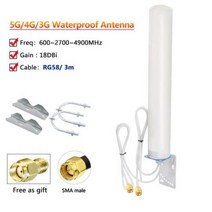 통신용 안테나 IP67 방수 5G 4G LTE 3G 옴니 외부 와이파이 공중 고 이득 18, 3m and SMA male