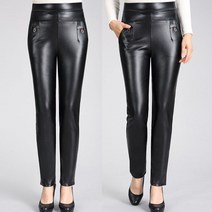 엄마바지 안감 기모 스판 레자 가죽 바지 짱짱