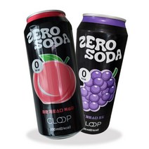 클룹 제로소다복숭아 6개 + 포도 6개 뚜껑달린탄산캔음료 500ml, 상세페이지 참조