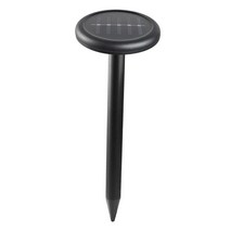 Royalways 정원을위한 초음파 태양 두더지 설치류 들쥐 구충제 해충 구제 펠러, 11x36.5cm, 블랙, 플라스틱