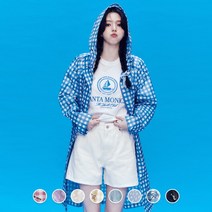 [지오다노]2024한소희 레인코트 374513 01(라벤더깅엄체크)