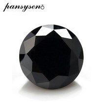PANSYSEN-100% 리얼 블랙 모이사나이트 6.5mm 1CT 컬러 VVS1 라운드 우수한 컷 보석 GRA 통과 테스트