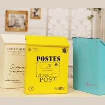 SPR_벽걸이우체통PostBox 우편함수취함 MailBox편지보관함 예쁜 고충처리함 철제 방수 가정용 미니 철재 물함 빈티지_spr, SPR_인테리어 스틸우편함(블루)