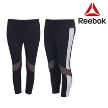 리복 여성 컬러블럭 카프리7부 레깅스 요가복 필라테스 운동복 매장판-CF3181