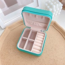 빈티지 디자인 주얼리 수납 케이스 보석함 악세사리 보관함 정리함 포인트수납 인테리어, B. 휴대용 보석 상자 - 녹색