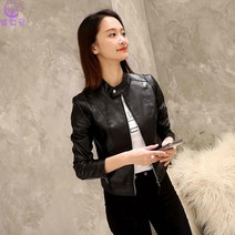 셀럽당 여성용 PU 크롭 재킷 가을 슬림핏 라이더 재킷 F01227