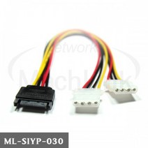 마하링크 ML-SIYP-030 SATA-IDE 전원 Y 케이블 30CM
