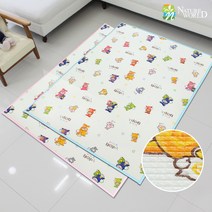 네이처월드 캐릭터 유아 놀이방 매트 거실 바닥 층간소음방지 쿠션 보온 매트 [뉴풍이], 3D엠보(핑크)