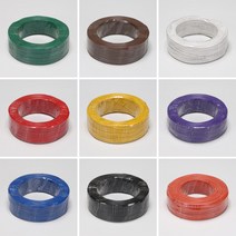 KIV 연선 1.5SQ 300/500V이하 VSF 부드러운 비닐 절연전선 200M/1롤 갈 녹 녹황 백 적 주황 청 황, 1.5 SQ, 청색
