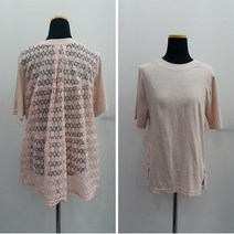 S1474 반전뒷태 여성스런 레이스등 반팔티셔츠