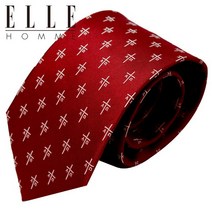 ELLE HOMME 엘르옴므 실크넥타이 - 크리스찬 크로스 8cm