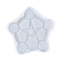 shangren 별 모양 에폭시 수지 형 Handmade 주물 형 말린 꽃 잎 기술, 실리콘, 하얀