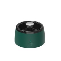 펫공기청정기 재떨이 공기 청정기 스마트 휴대용 음이온 USB 충전 장치 홈 오피스 중고 연기 필터 2000mAh, Green and Black