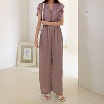 바보사랑 겟잇미 일상룩 와이드 셔링 러플 점프수트 .겟잇미