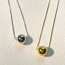 실버925 뱀줄 스네이크 체인 실버볼 은볼 레이어드 목걸이