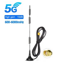 1pcs 자기 안테나 5G 4G 3G 2G 600-6000Mhz 18dBi SMA 남성 3M 케이블 2.4G Wifi 모뎀 무선 라우터, 04 RP SMA Male