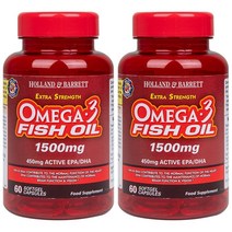 홀랜드앤바렛 오메가3 피쉬오일 1500mg 60정 2팩 Holland Barrett