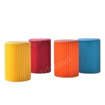 종이의자 오르간 크래프트 종이 의자 접이식 폴딩의자, 블랙(직경30cm-높이43cm)센드쿠션